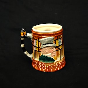 Pichet vintage Sandland Lancaster toby fabriqué en Angleterre grande tasse Hanley peinte à la main en céramique avec poignée pichet de collection ancien