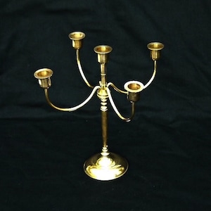 brass candelabra on for 5 candles modern style candelabra 5 arms vintage brass candelabra centre table gold candle holders elegant
