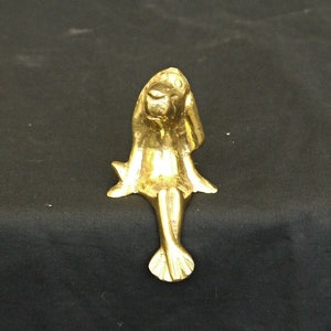 Vintage Messing Figur Hund Hund Messing Tier sitzender Hund Süßer Hund Dekor Regal