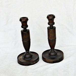 carved wooden candlestick set vintage natural wood candle holders large wood candle holder with base high candlestick 2 x pair candle holder