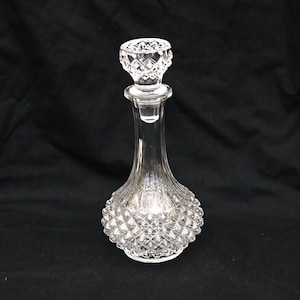 vintage crystal glass decanter  round solid glass carafe drink server large decanter liqueur whisky carafe sherry carafe  bar accessories