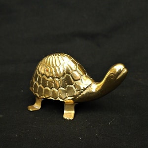 brass statue turtle vintage  brass figurine turtle  ornate  brass reptile sculpture turtle
