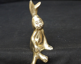 vintage brass figurine rabbit brass bunny brass  Easter rabbit  sitting  rabbit  Sweet bunny  decoration  shelf