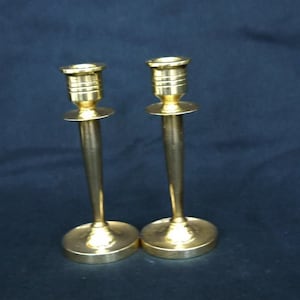set solid brass candle holders vintage pair  brass candlesticks 2 x candle holders ornate gold candlesticks
