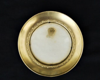 brass photo frame vintage brass  picture frame wall hanging brass frame circle shaped frame old frame