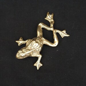 brass toad frog vintage solid brass statue toad frog figurine reptile sculpture toad frog