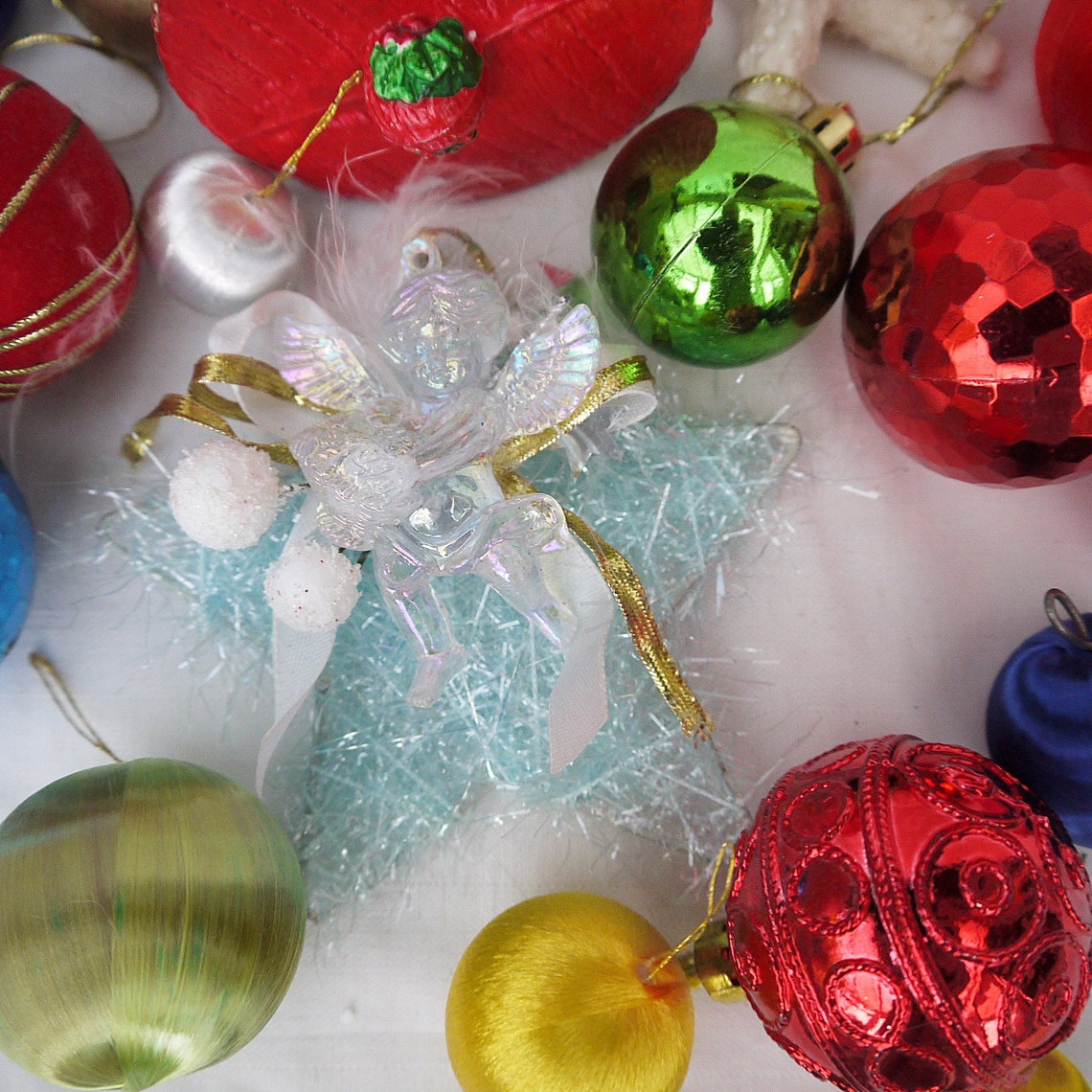 Vintage set Christmas tree decoration job lot baubles  Etsy