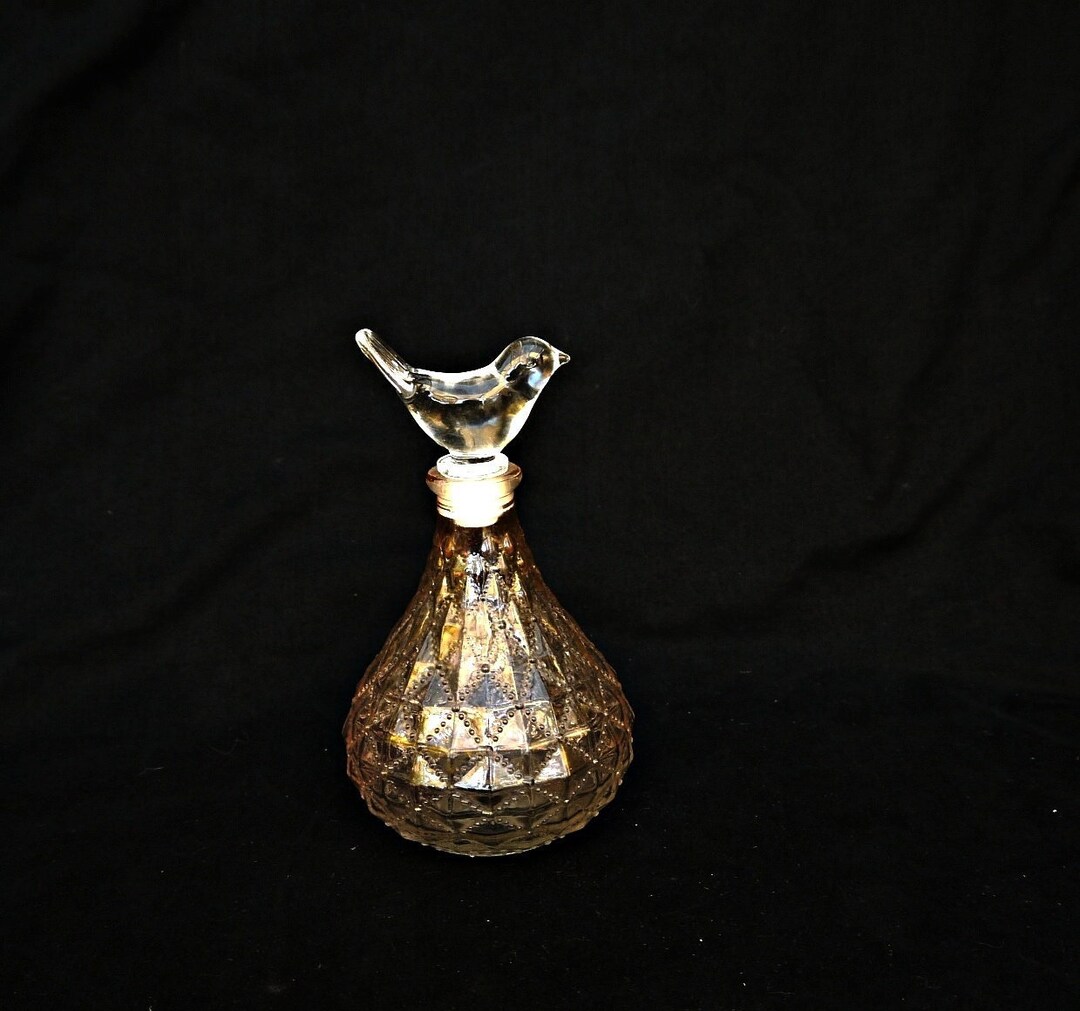 Vintage Perfume Bottle or Bath Oil Glass Perfume Bottle With Etsy