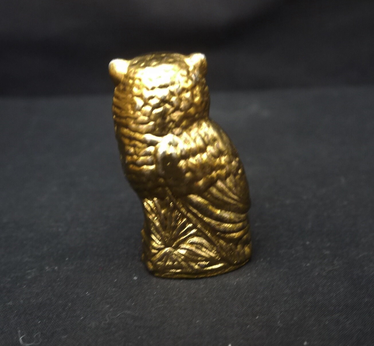 Gold plated 24k statue owl vintage gold owl figurine owl gold Etsy