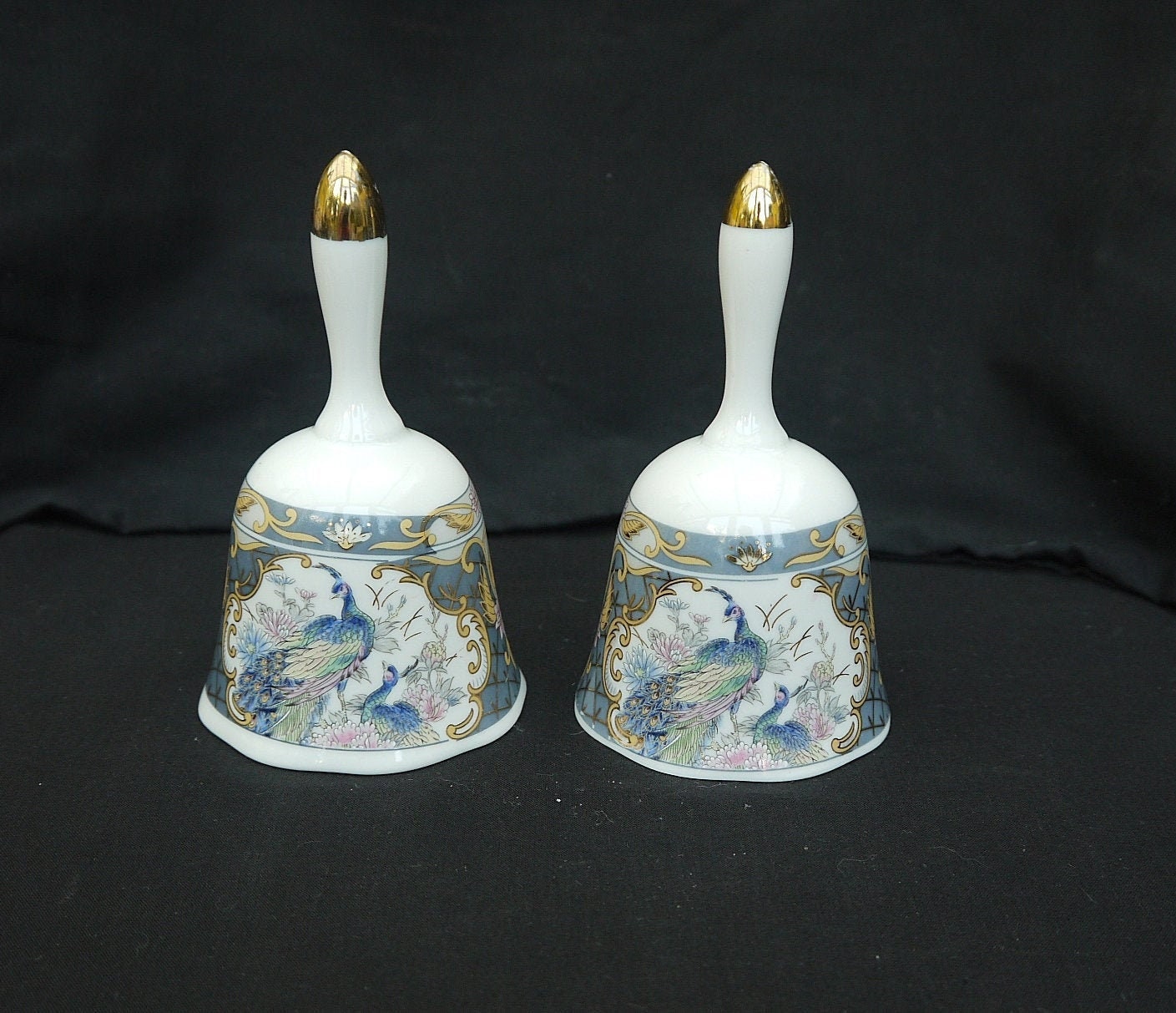 Vintage porcelain Chinese bells Chinese porcelain bell Etsy
