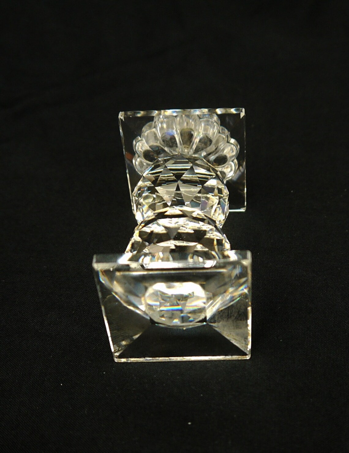 Swarovski original crystal candle holders signed vintage Etsy