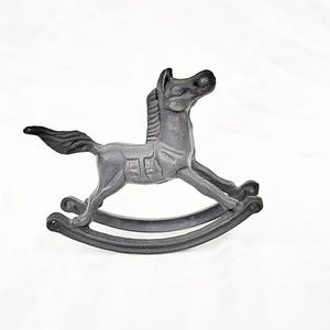 cast iron door stop rocking horse vintage figurine rocking door stoper horse ornament horse collectable figure display children's room solid