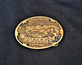 Vintage 1983 Paula Freed Colorado Bronze Belt Buckle