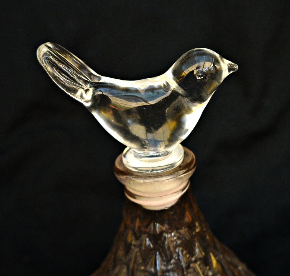 Vintage Perfume Bottle or Bath Oil Glass Perfume Bottle With Etsy