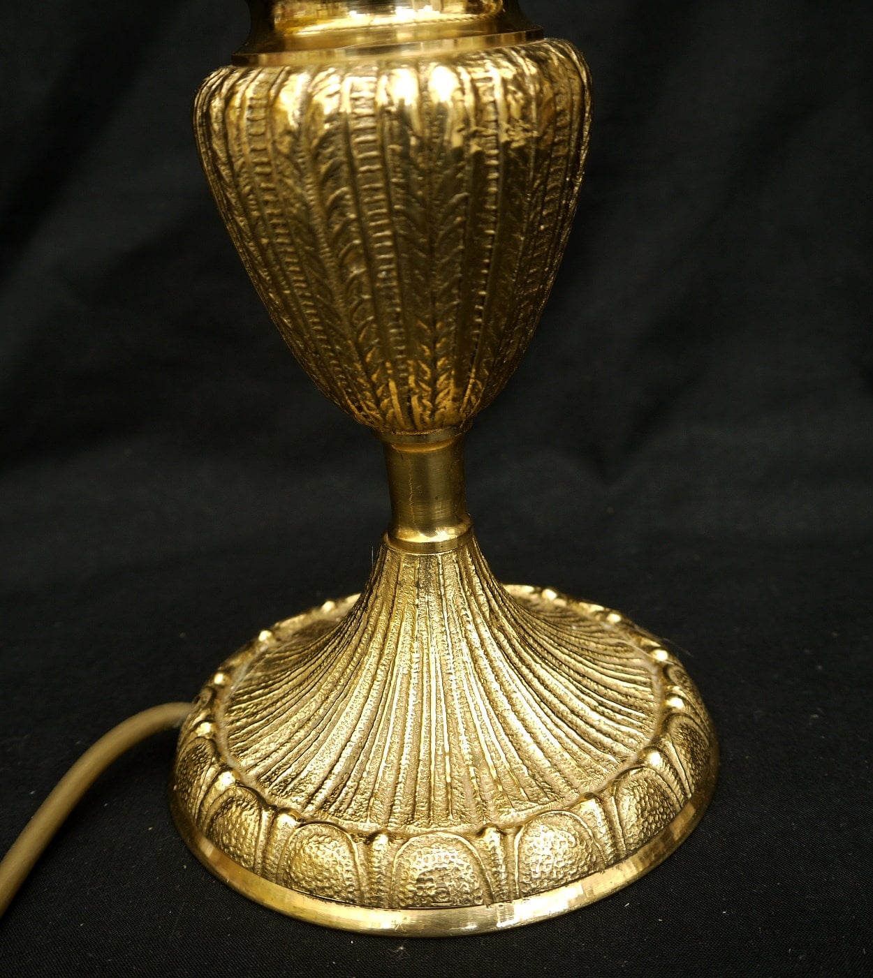 Solid Brass Lamp Vintage Brass Lamp Base Lamp Elegant Gold Etsy