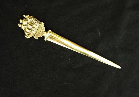 Brass Letter Opener Vintage Solid Brass Letter Knife French