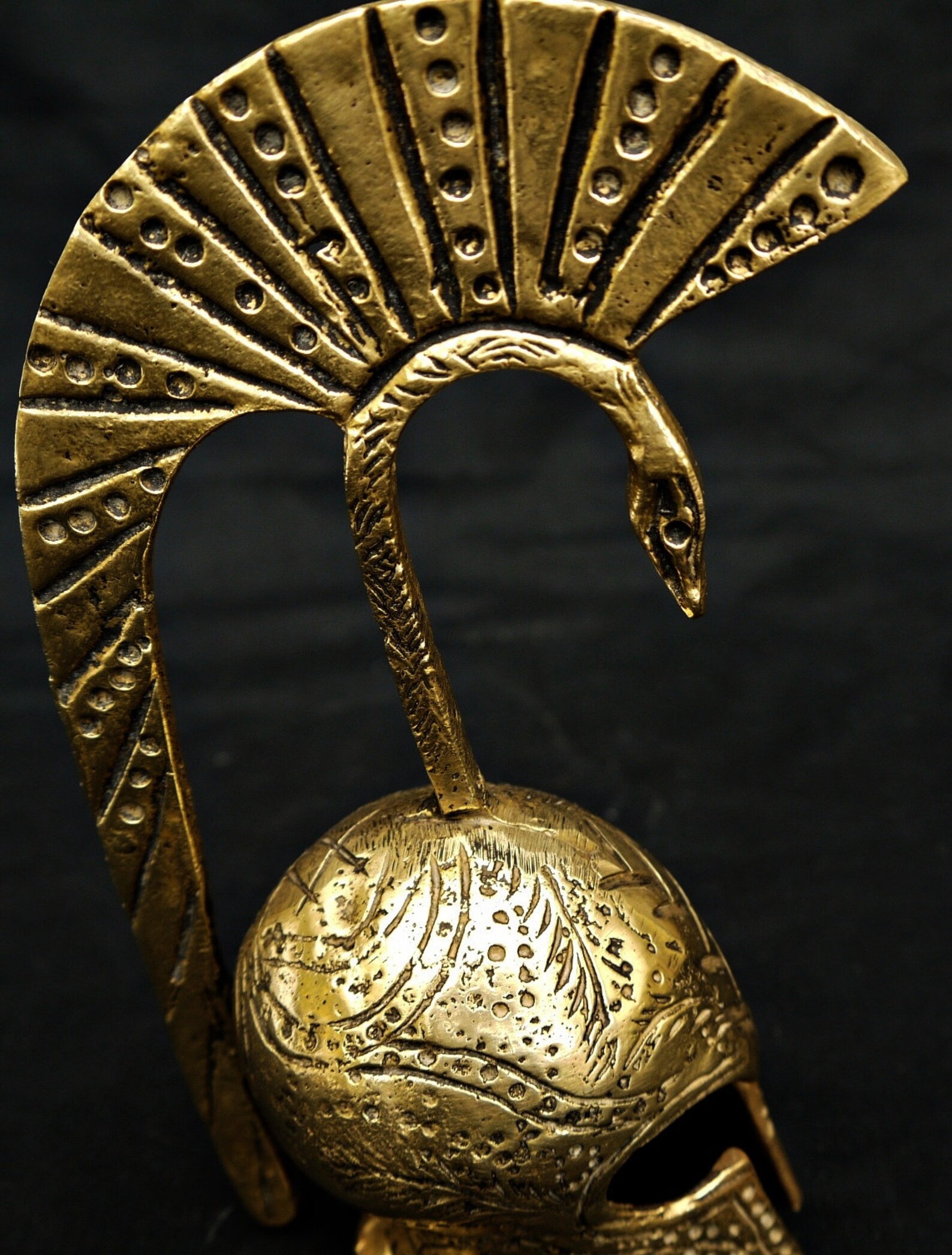 Antique Gladiator Helmet Bell Art Bell Solid Brass Large Bell Etsy