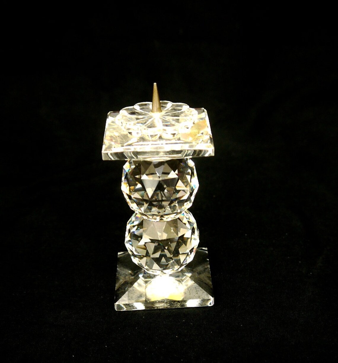 Swarovski original crystal candle holders signed vintage Etsy