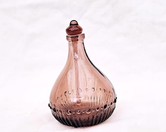 Vintage Handmade Glass Perfume Bottle with Stopper: Vanity Decor