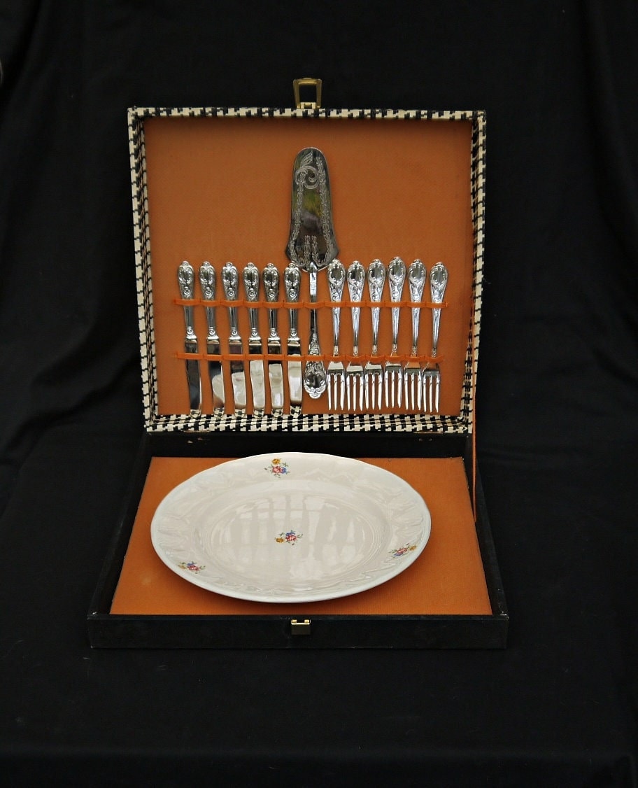Couverts a dessert gâteau 6 personnes Italy - vintage