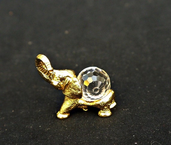 Swarovski Crystal Elephant Vintage Swarovski Mini Crystal Etsy