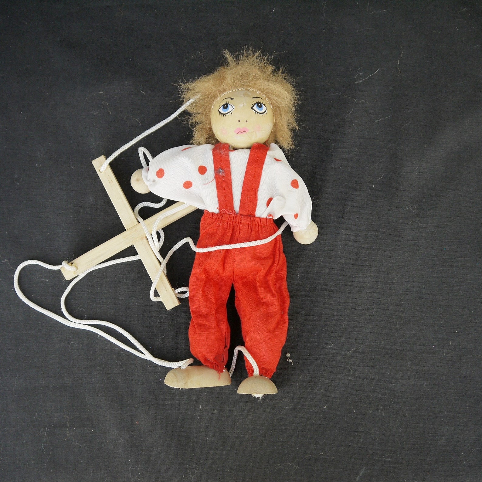 Vintage Puppet Hand Puppet Wooden Puppet Moving Wood Doll Hand Etsy