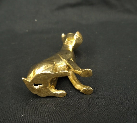 ヴィンテージ真鍮製ボクサー犬像：真鍮製の動物の置物 - Etsy 日本