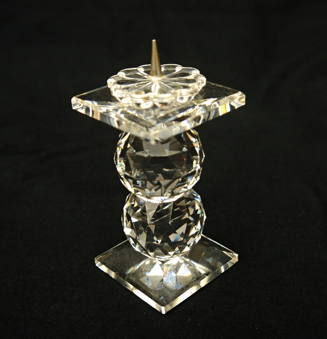 Swarovski Original Crystal Candle Holders Signed Vintage Etsy UK