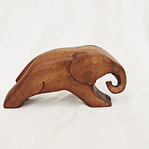 carved  elephant vintage wood animal hand made  figurine African elephant sculpture African natural statue animal  ornament elephant large