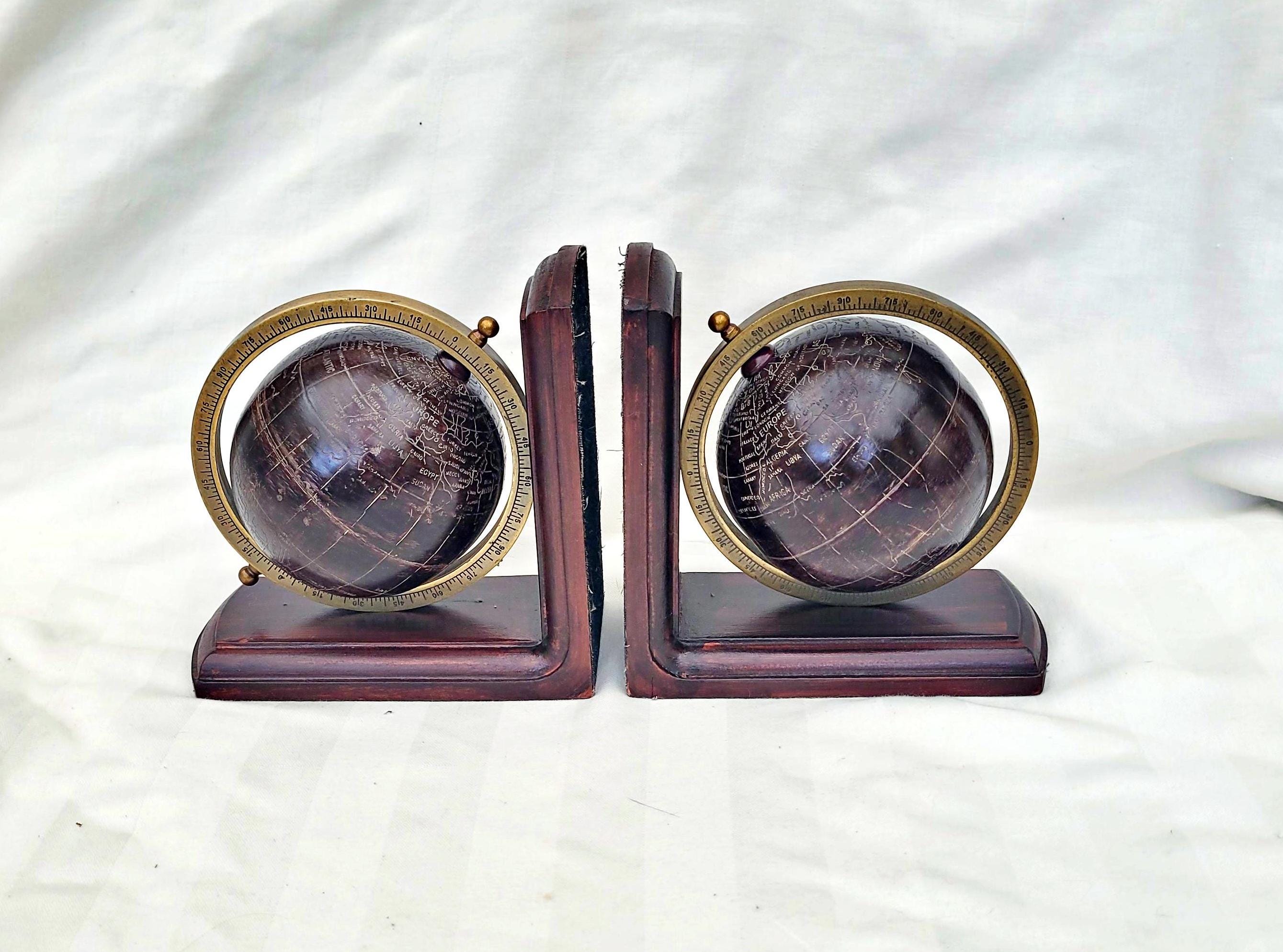 Melody Jane Dollhouse Antique Brass Globe & Bookends Set – 1:12 Scale Study Accessory For Miniature Libraries - View #9