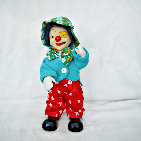 Vintage Musical Porcelain Clown Doll: 35cm Art Display - Etsy