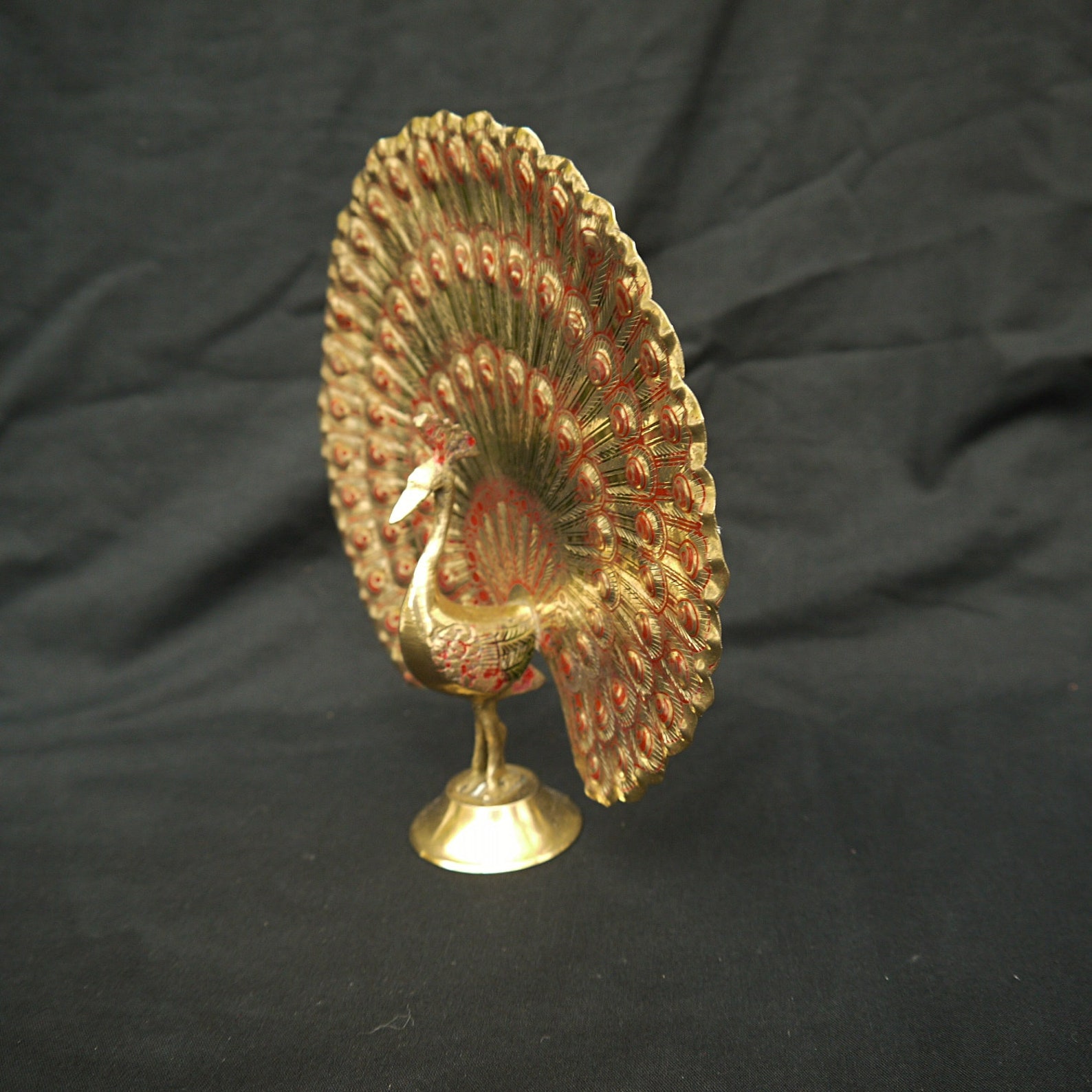 Vintage brass peacock brass figurine peacock brass statue Etsy