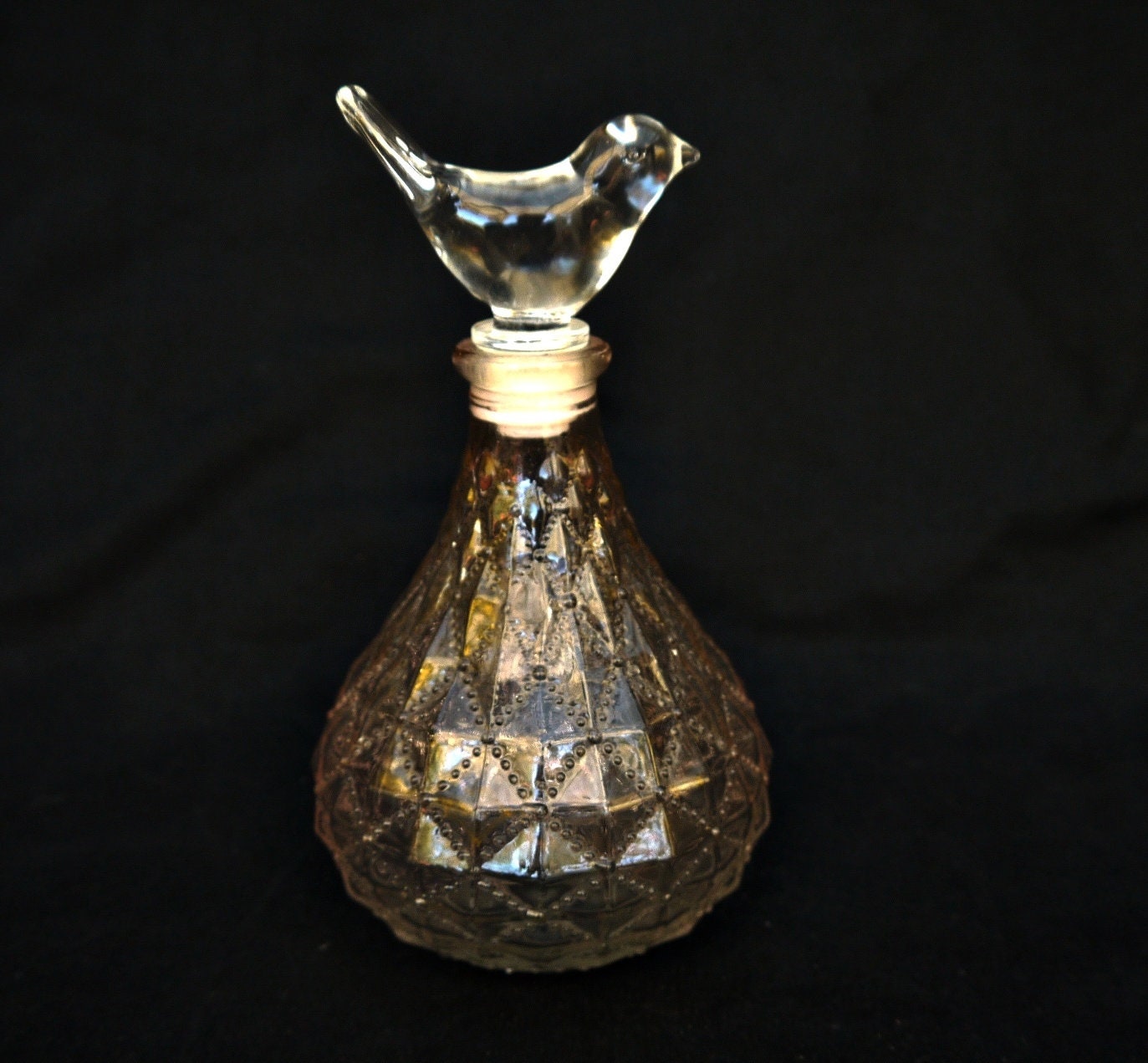 Vintage Perfume Bottle or Bath Oil Glass Perfume Bottle With Etsy
