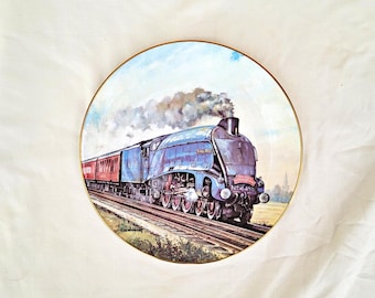 Royal Doulton The Age of Steam Porzellanteller, Nr. 4498 Sir Nigel Gresley Steam Locomotive Plate