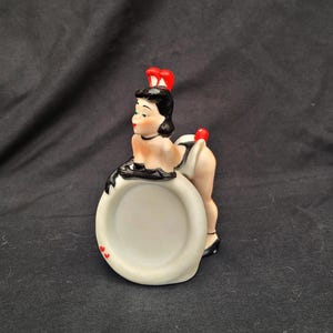 Vintage Playboy Bunny Girl mini photo frame  Parian Porcelain Retro Collectible Figurine rare