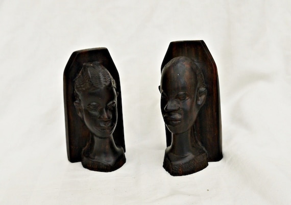 Serre-livres En Bois – Art Africain – Déco Intérieur – Occasion
