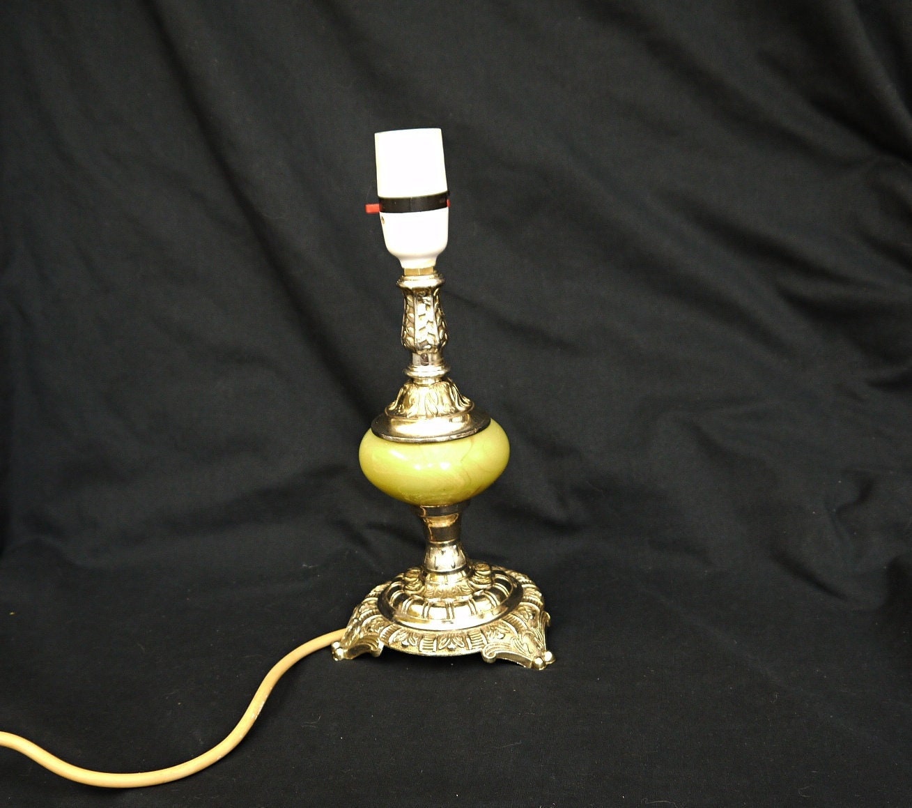 Decorative Double Wick Brass Oil Lamp Victorian or Edwardian 