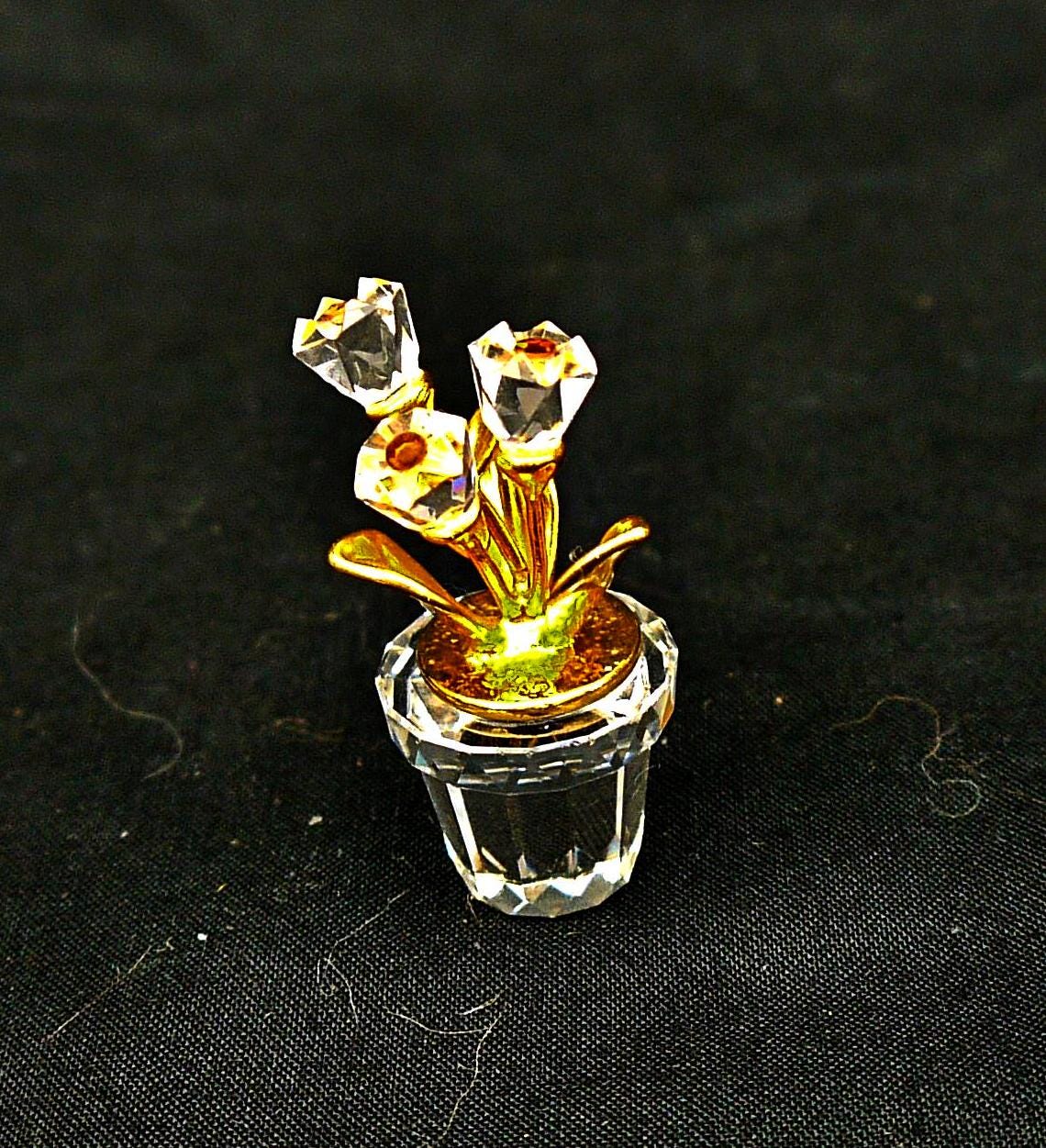 Swarovski Crystal Flower Pot Swarovski Memories Flowers Swarovski Crystal Flower Pot Swarovski Memories Flowers