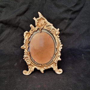 Art Nouveau picture frame 8&quot;(20cm )brass photo frame ornate vintage solid frame large oval frame on the feet French frame decorative