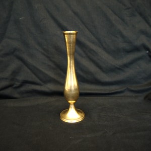 brass vase vintage solid brass one roses vase on plinth narrow vase gold vase solid metal