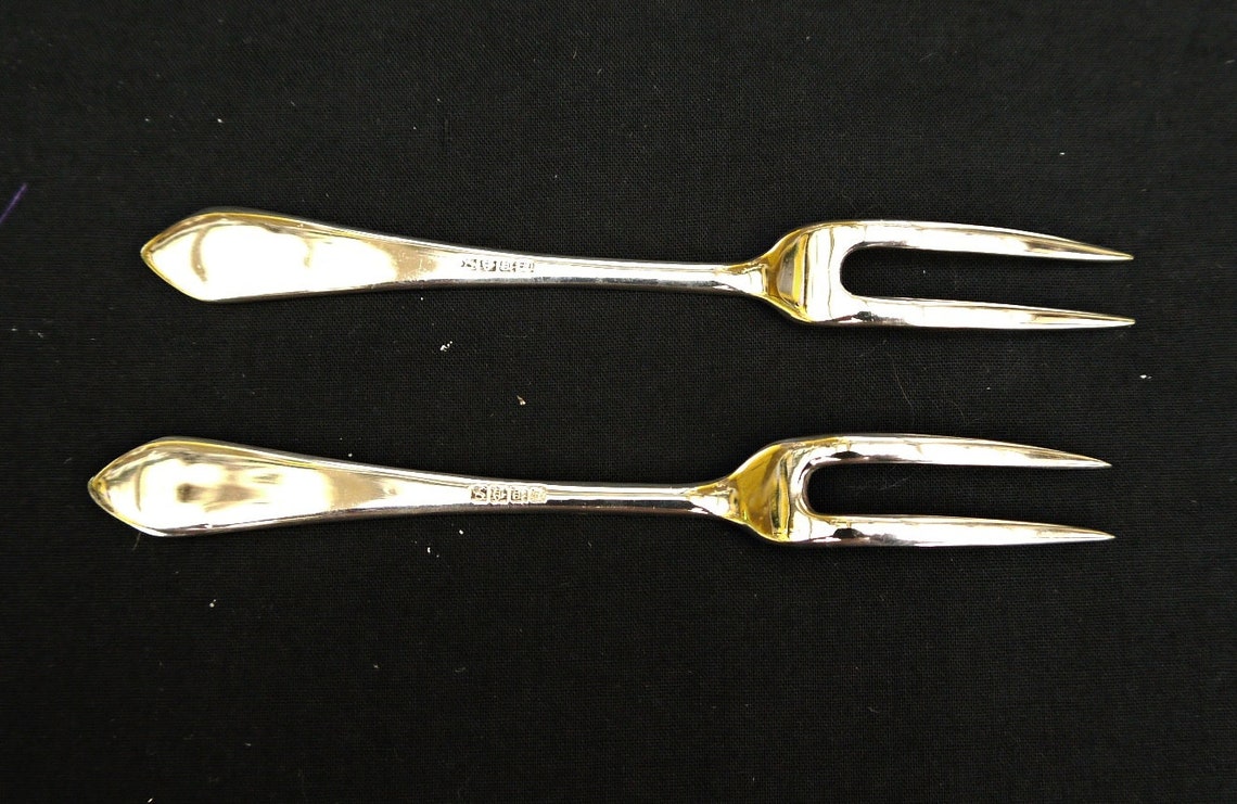 Vintage Silver Plate Set Dessert Forks Marked Epns With Etsy UK