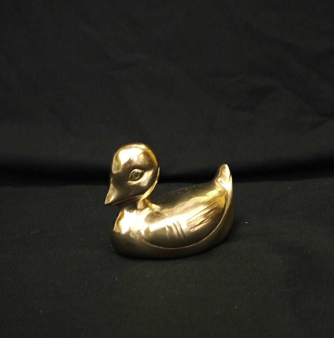 brass statue duck vintage brass figurine duck brass bird ornament brass duck Easter decor gift