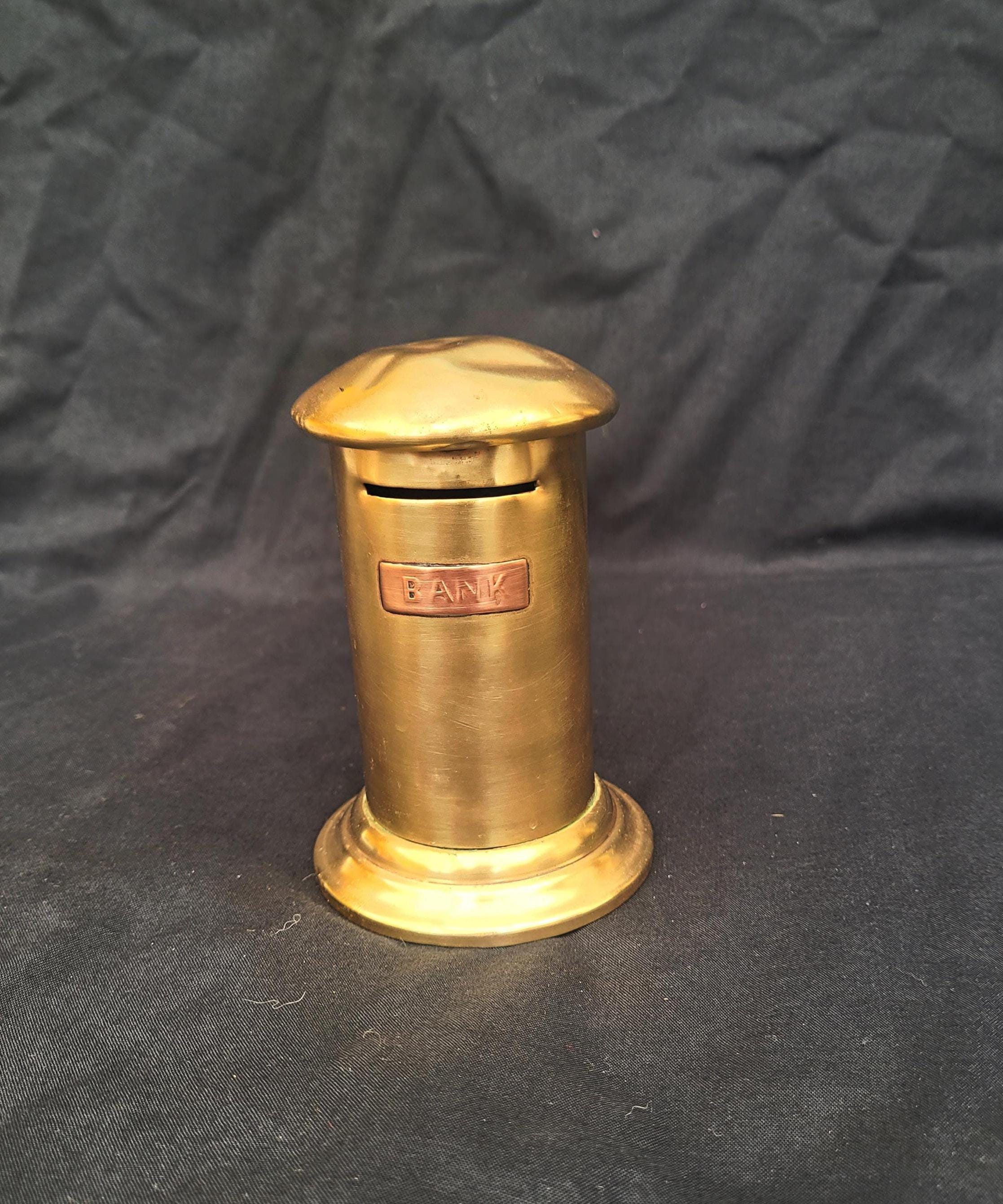 アンティーク ペニーバンク Penny Bank バンク ビンテージ Vintage Brass Penny Bank Bank - Etsy