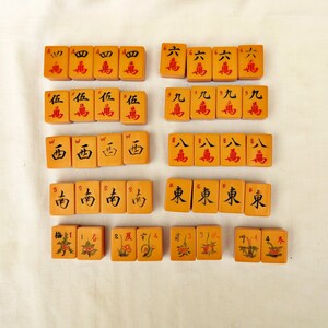 vintage baquelita Mahjong azulejos artesanías colgante pulsera seleccionar vendido individualmente símbolos carta bakalita Mah jong azulejos juego chino
