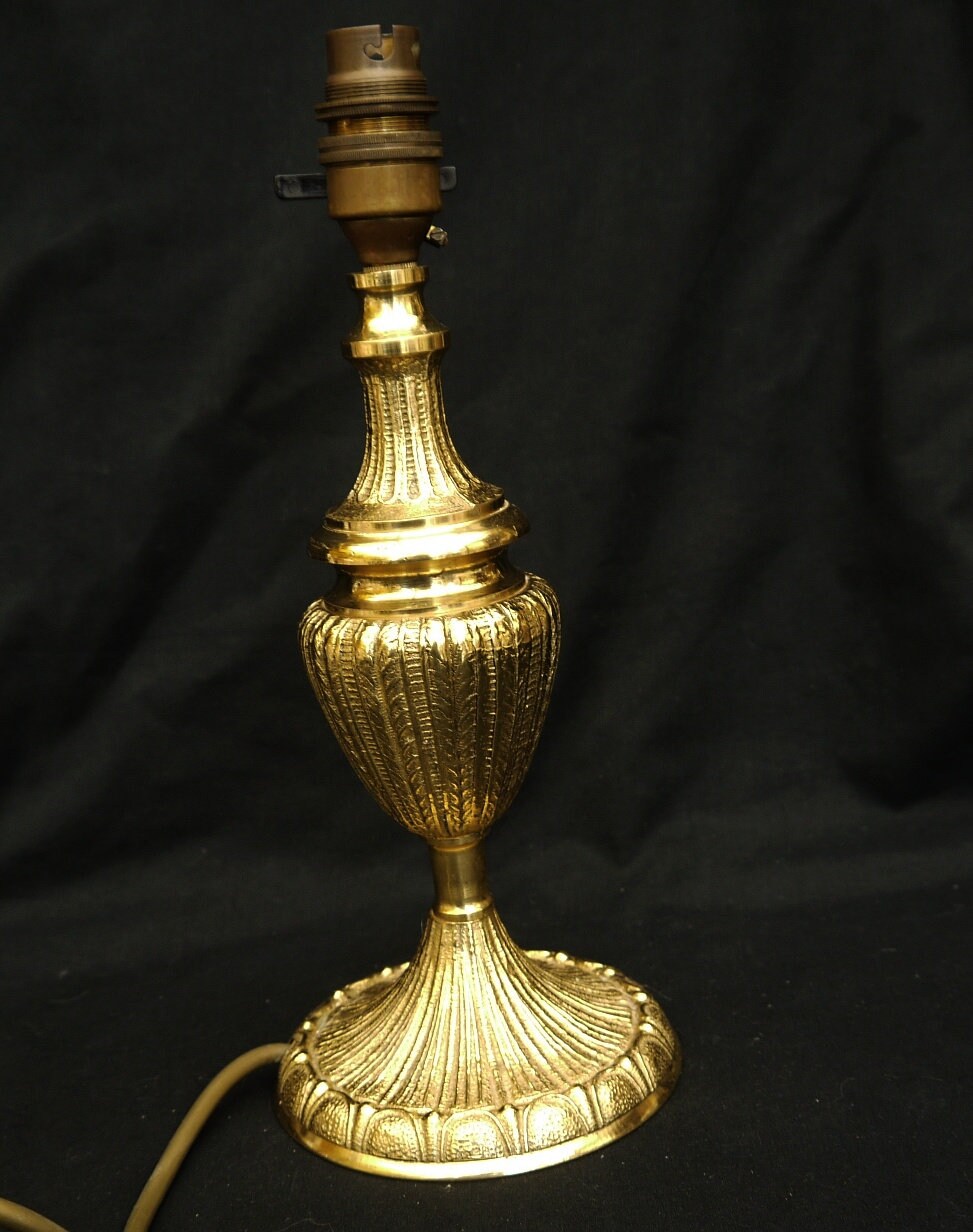 Solid Brass Lamp Vintage Brass Lamp Base Lamp Elegant Gold Etsy