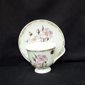 Vintage Leonardo Bone China Cup and Saucer Set - Country Rose