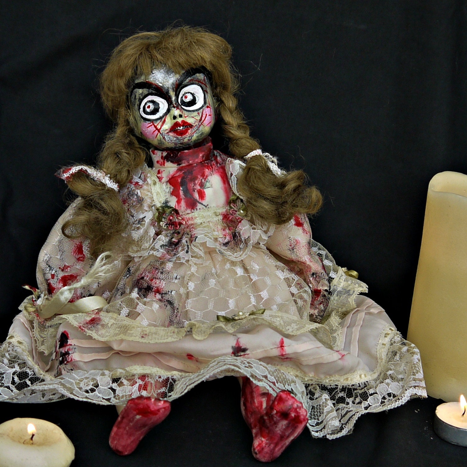 Maschera da bambola rotta per costume da bambola horror Acquista su