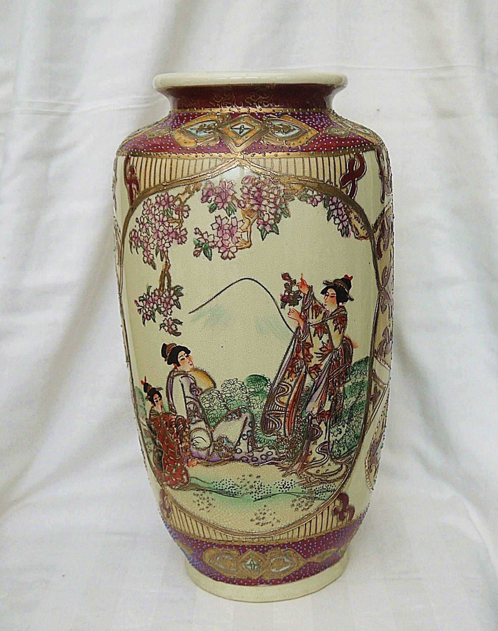 Immense vase japonais Satsuma 15 vintage vase japonais Etsy France