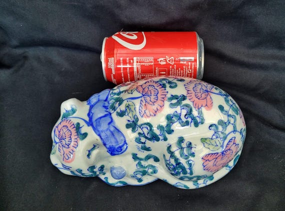 古い有田焼、シノワズリ、猫の置物、アンティーク 古い有田焼、シノワズリ、猫の置物、アンティーク