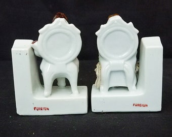 Ancienne figurine enfant chérubin en porcelaine biscuit blanc 9 pouces